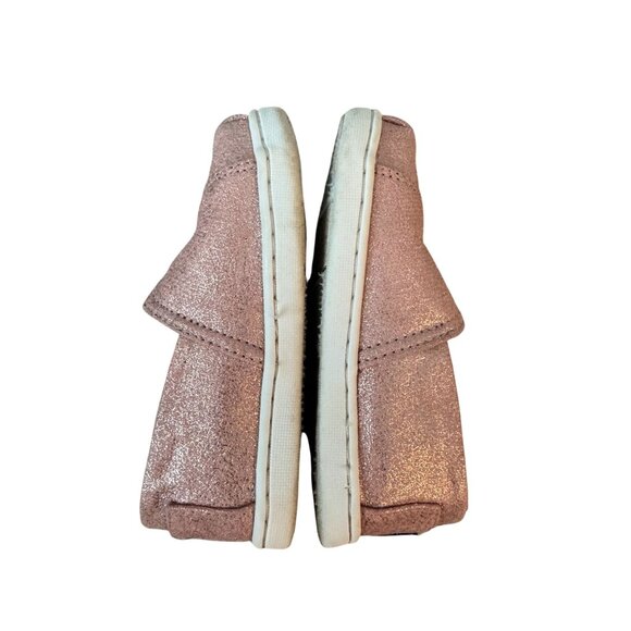 $8 WHEN BUNDLED TOMS Pink Glitter Alpargata Flats Toddler Girl Size 7 - Picture 6 of 9